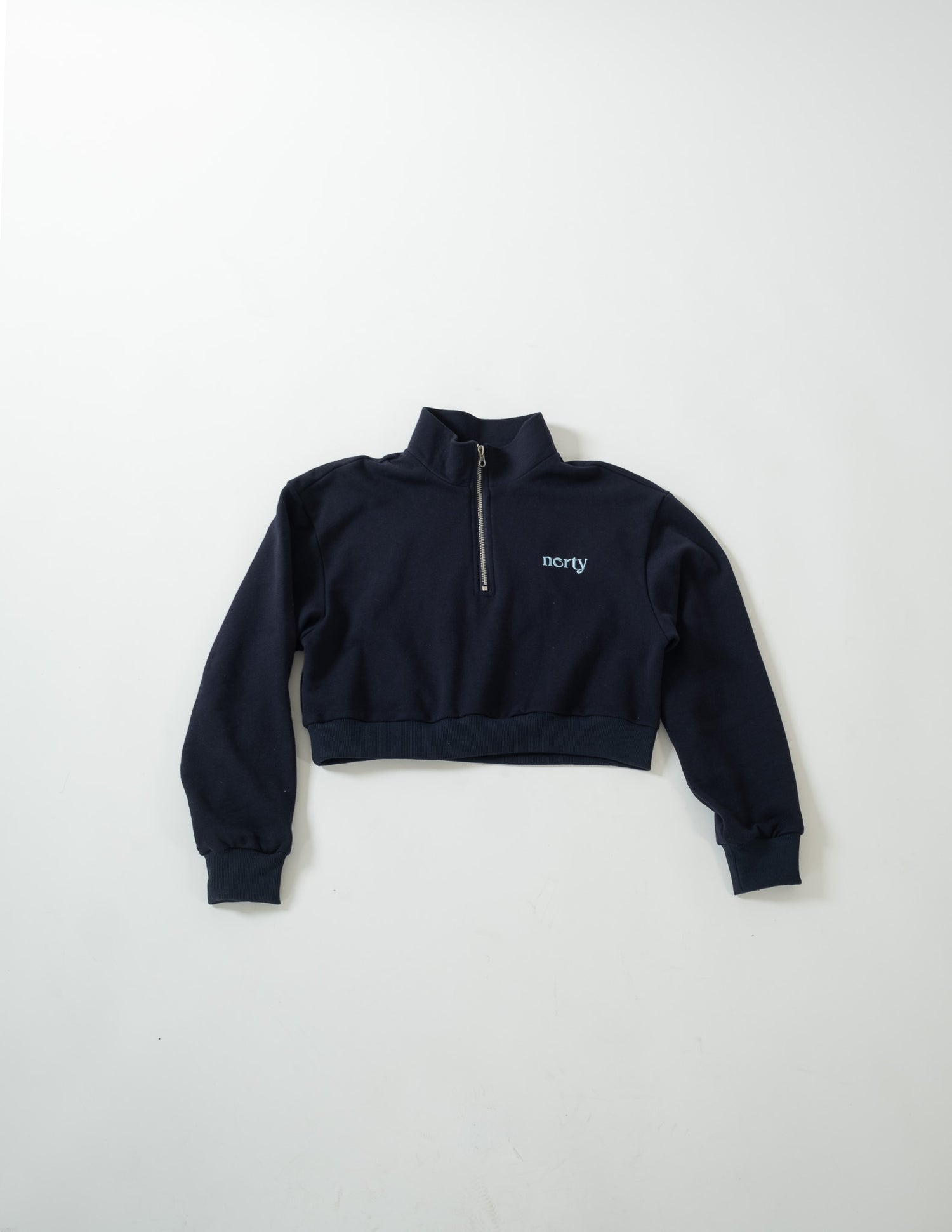 【即納】Half zip crop sweatshirt NE0001