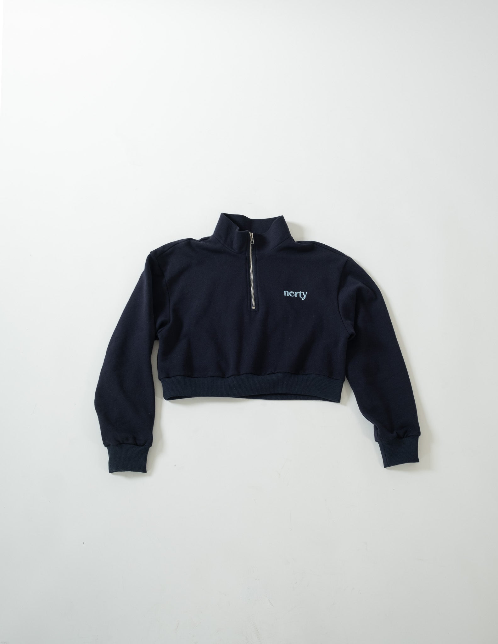 【即納】Half zip crop sweatshirt NE0001