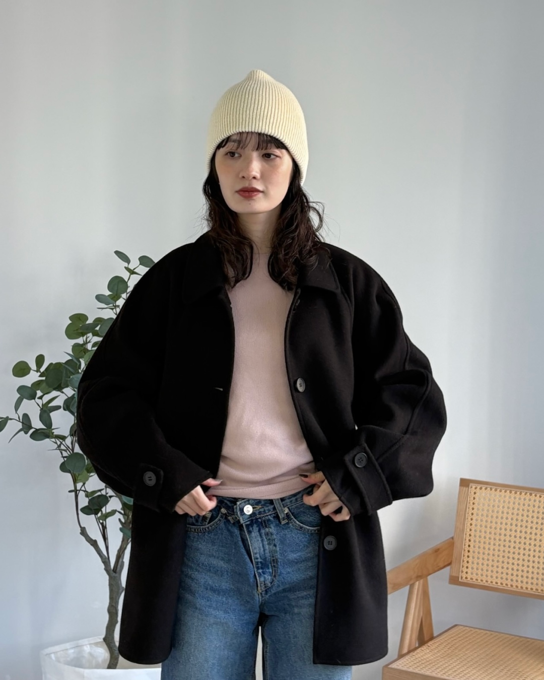 ショートウールコート AA0009