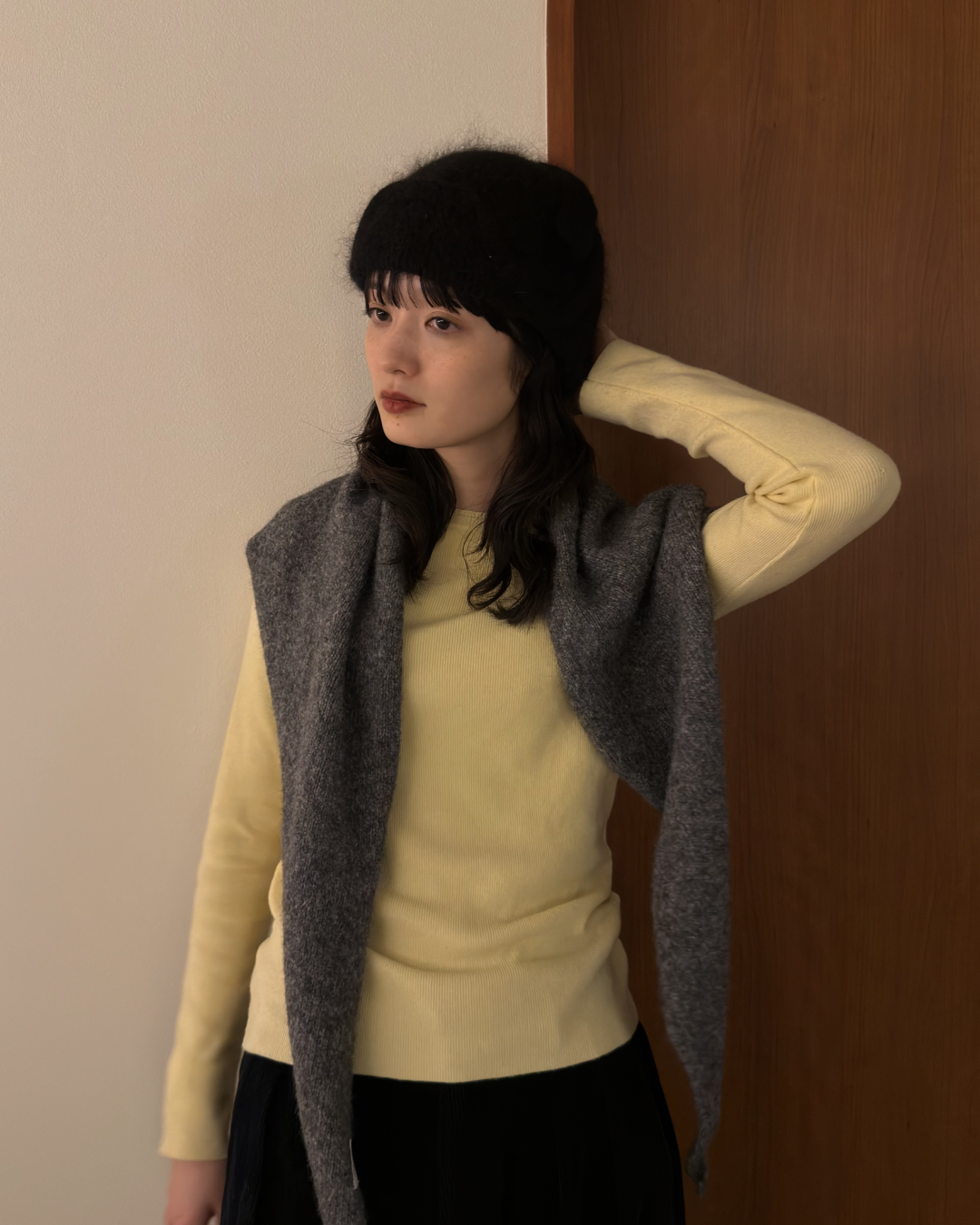 ソフトシアークルーネックニットトップス
AA0016