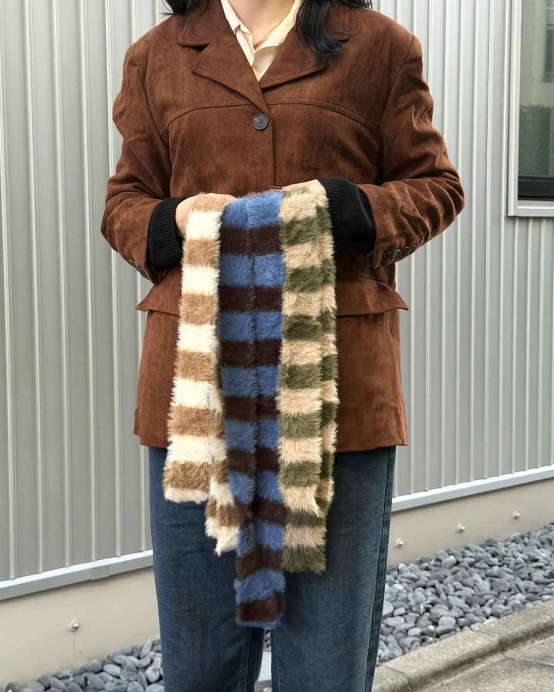 スリムボーダーシャギーマフラー
AA0034