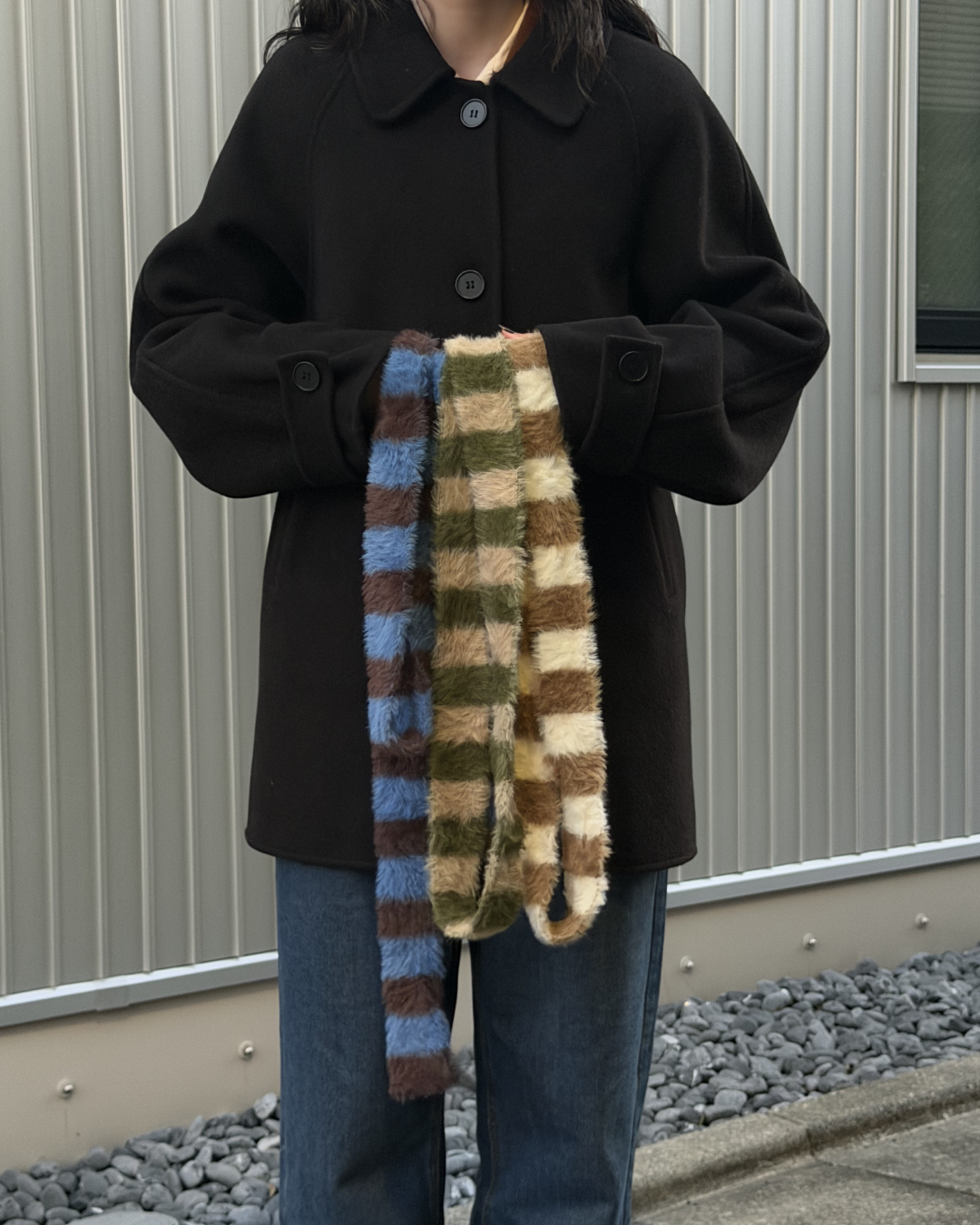 スリムボーダーシャギーマフラー
AA0034