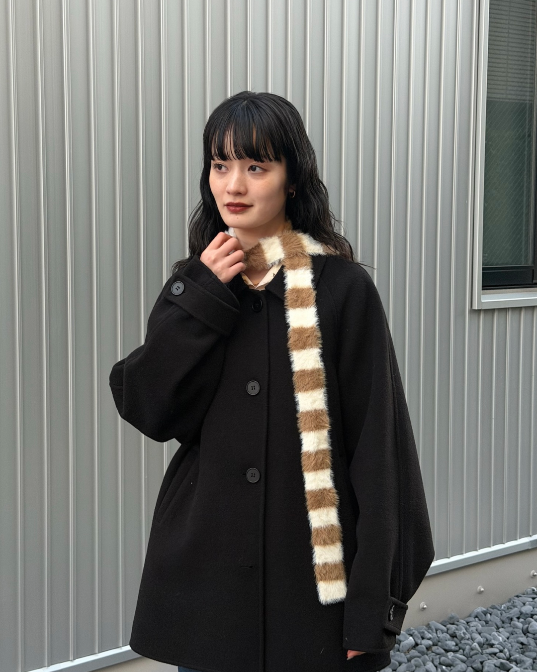 スリムボーダーシャギーマフラー
AA0034