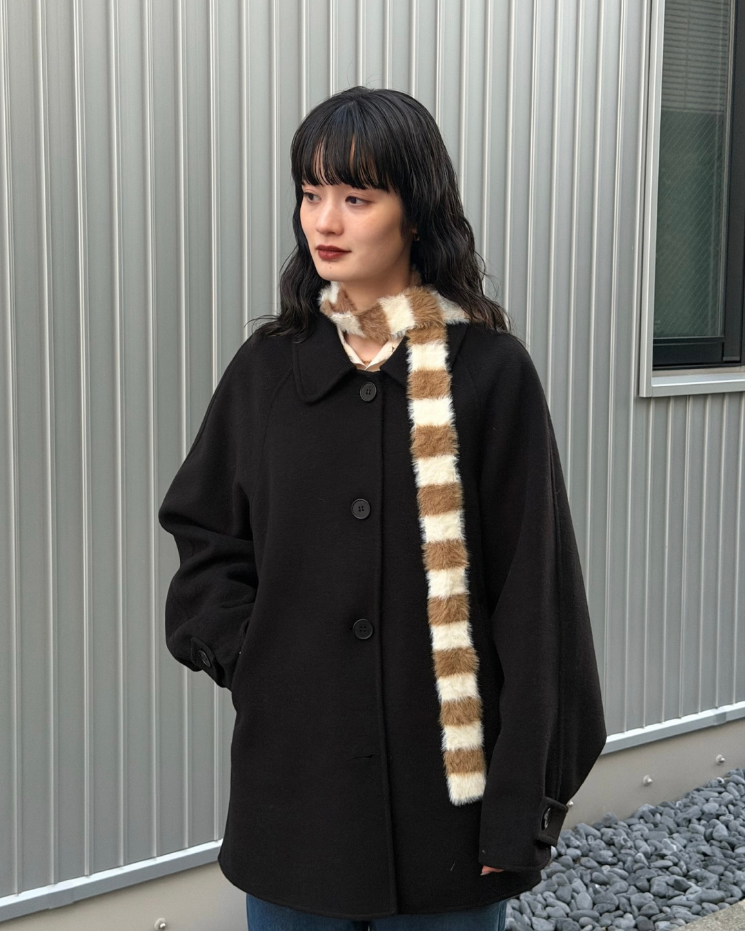 スリムボーダーシャギーマフラー
AA0034