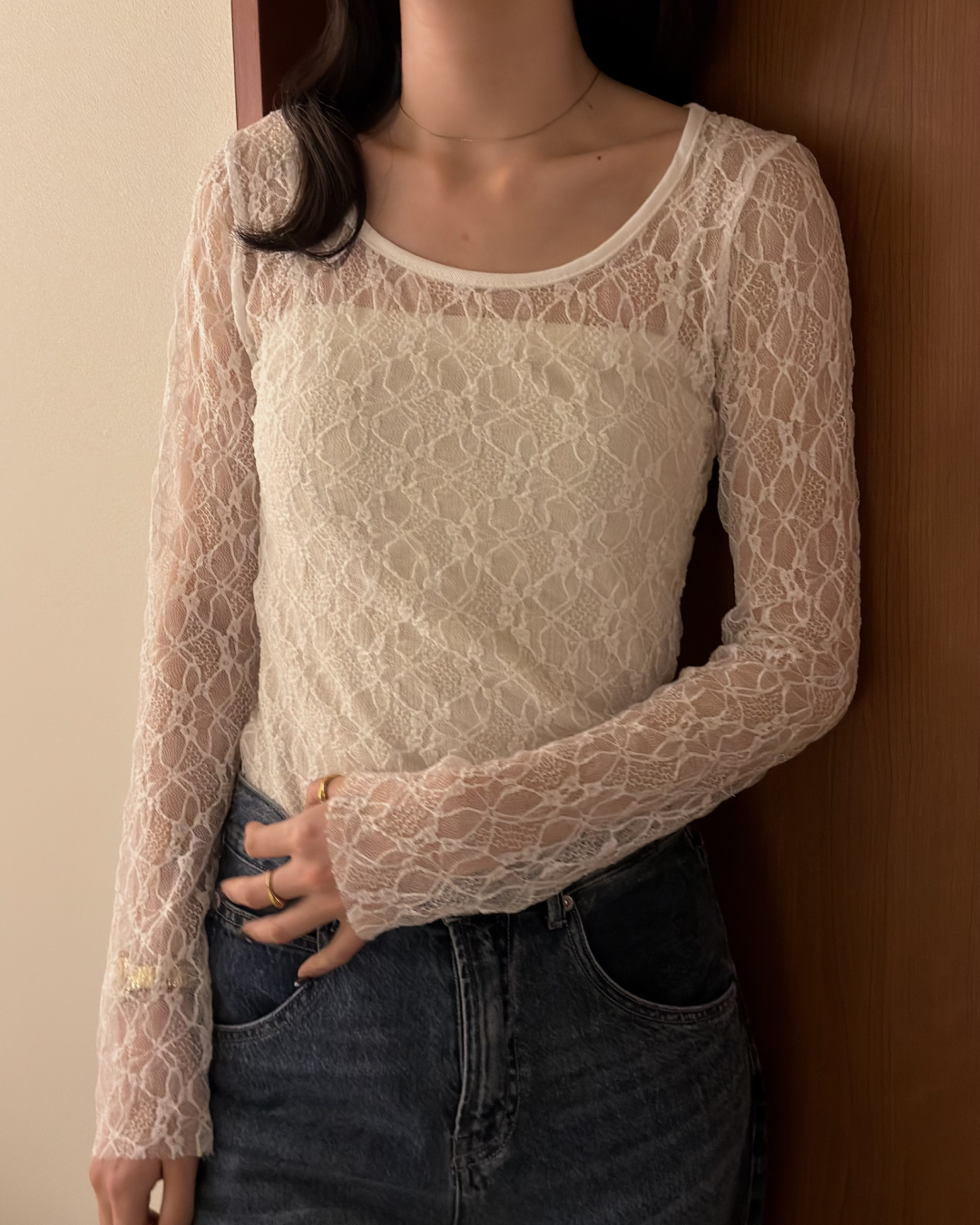 クルーネックレーストップス
AA0038