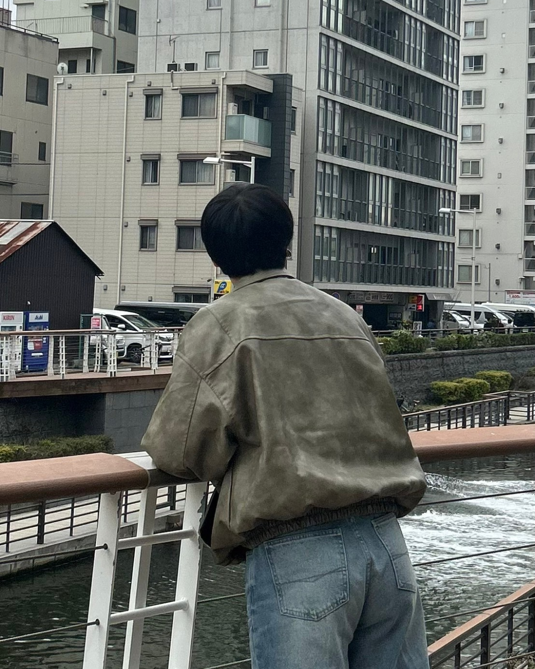 グリーンレトロレザージャケット AS0001