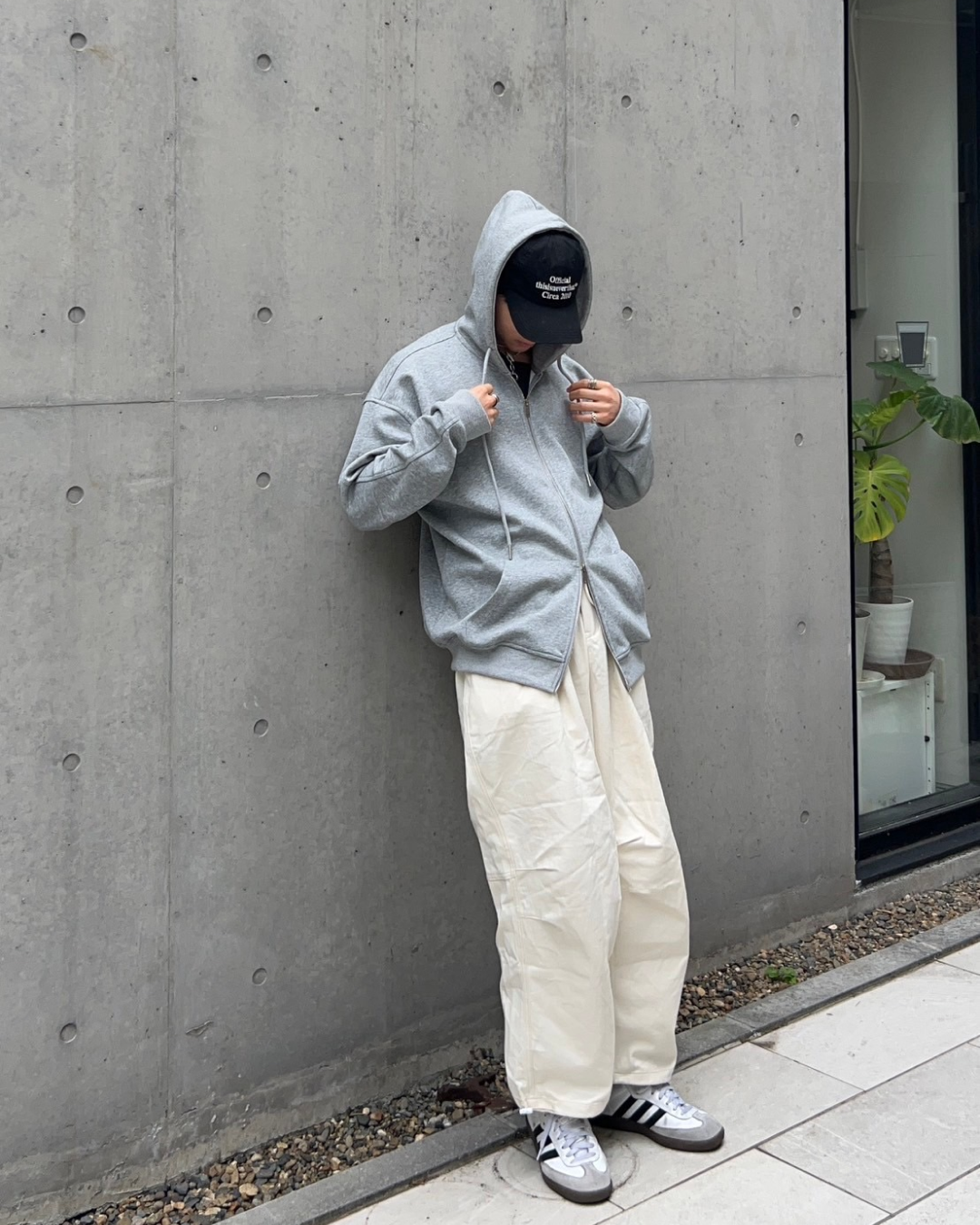 Double zip oversized hoodie AS0006