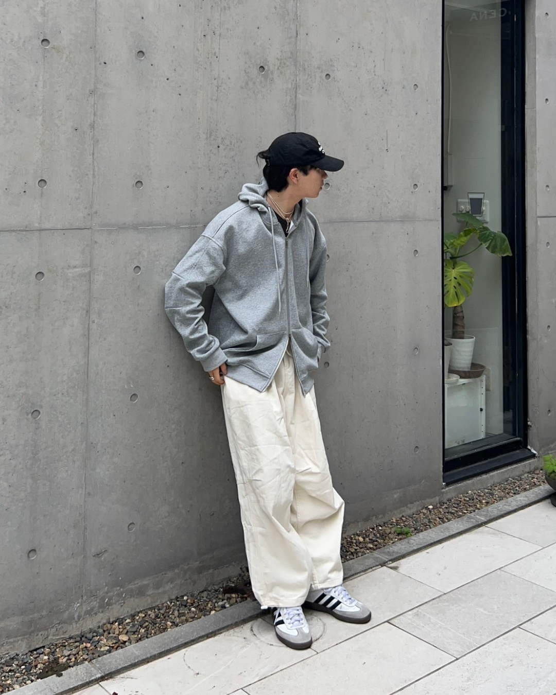 Double zip oversized hoodie AS0006