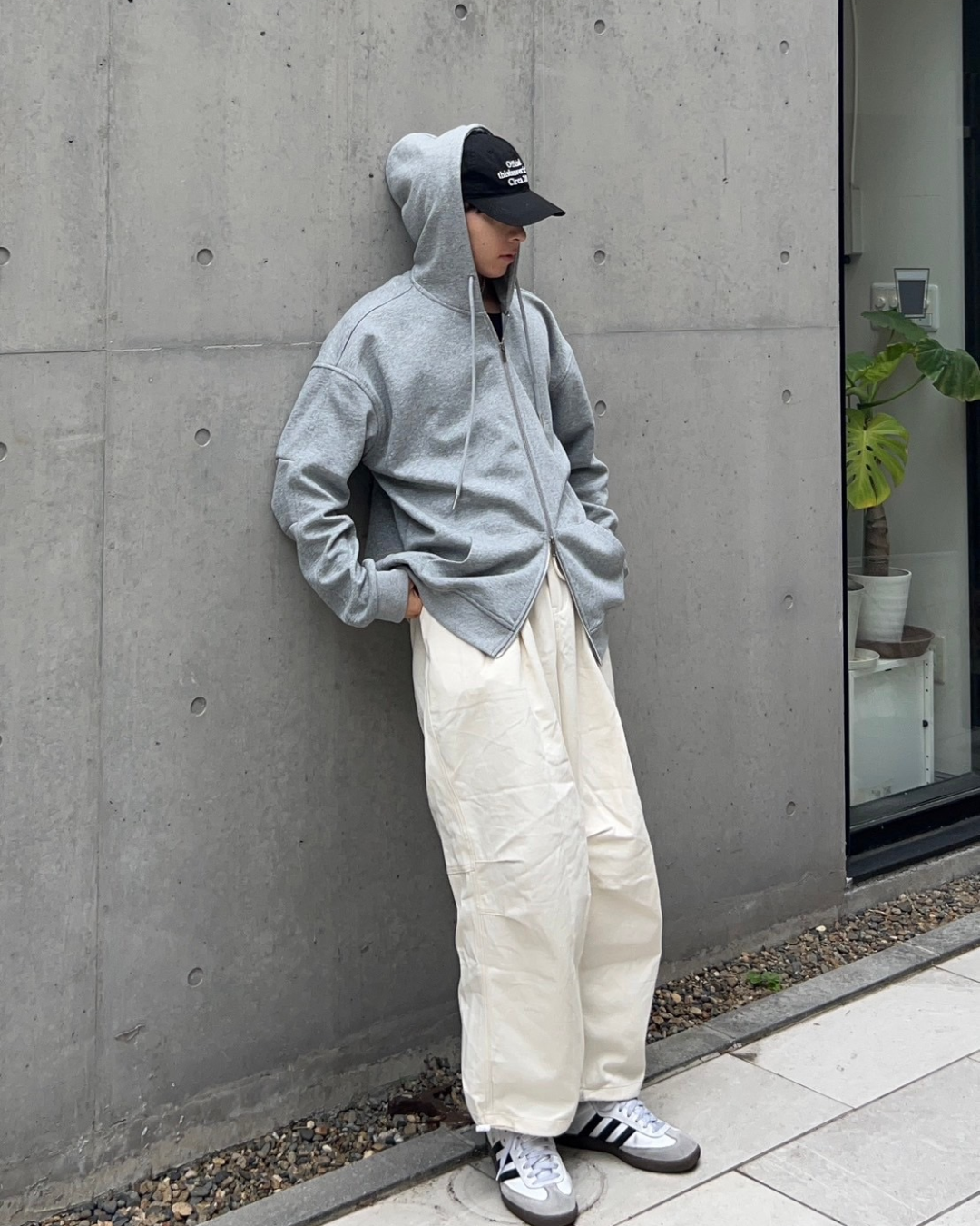 Double zip oversized hoodie AS0006