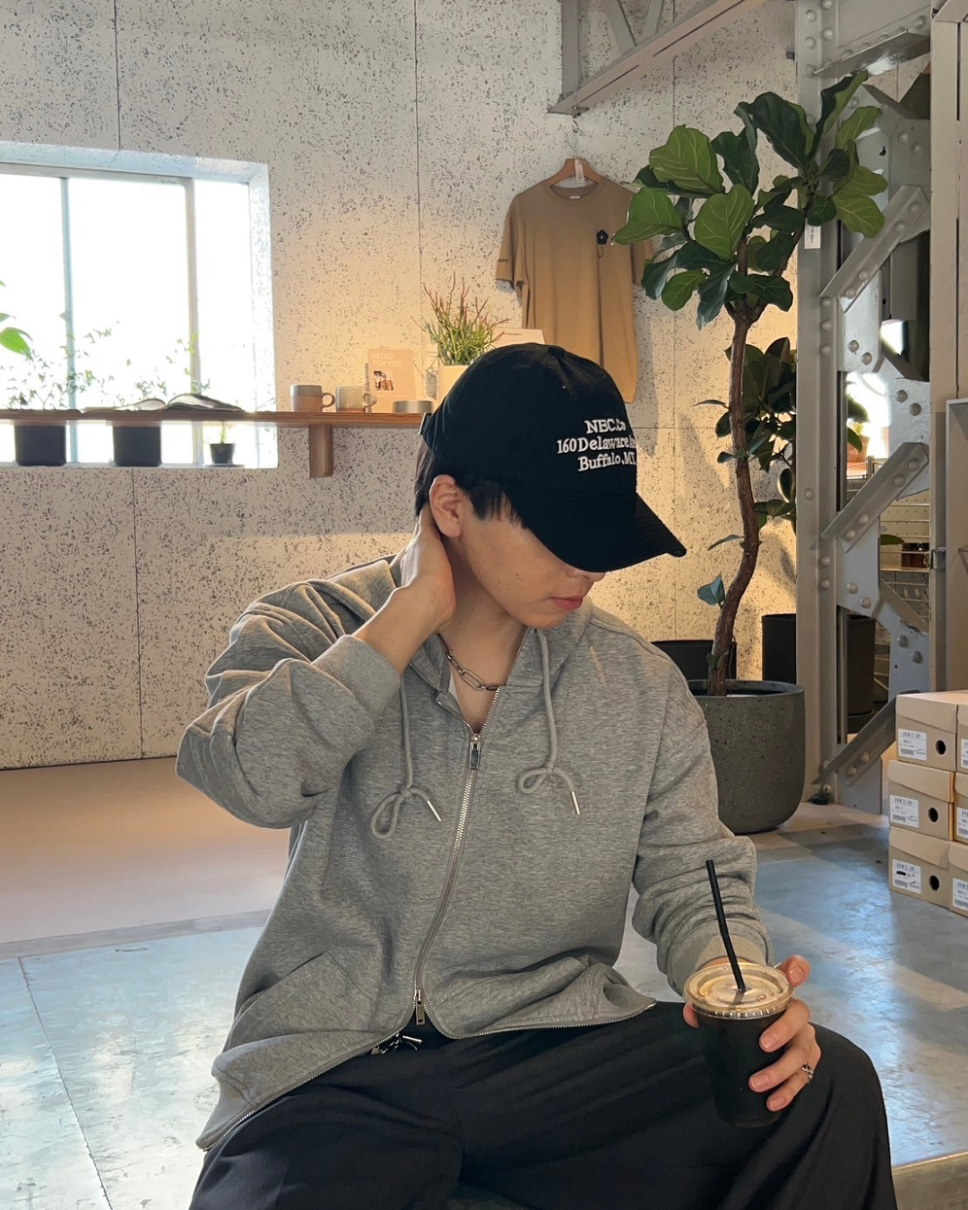 レタリングブラックキャップ AS0005