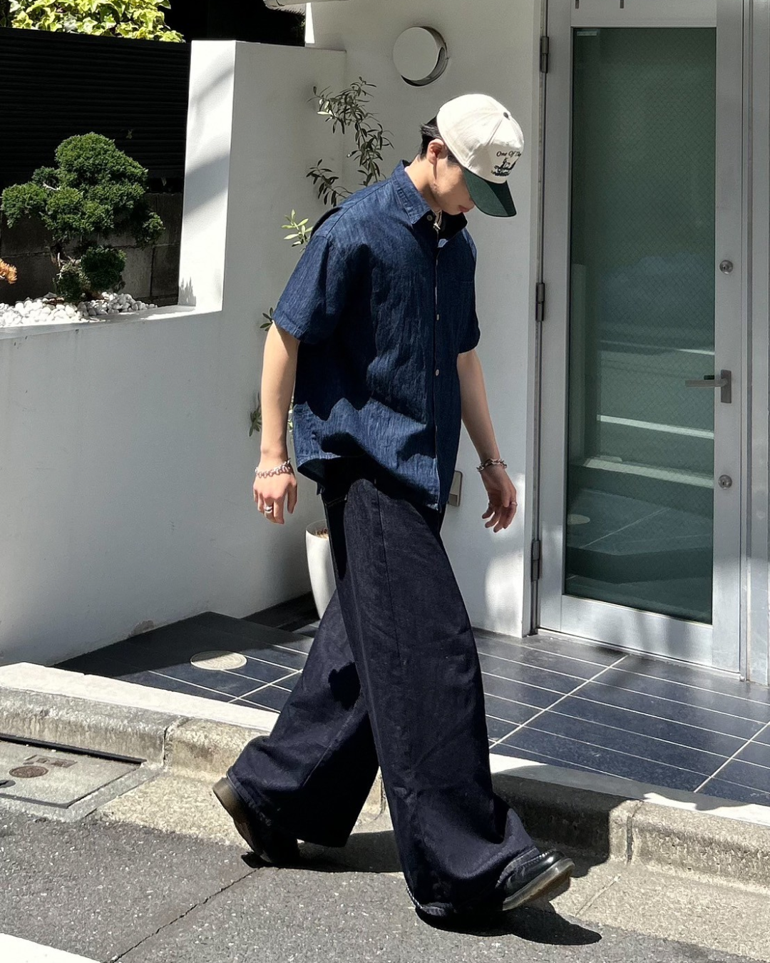 インディゴワイドデニムパンツ AS0040