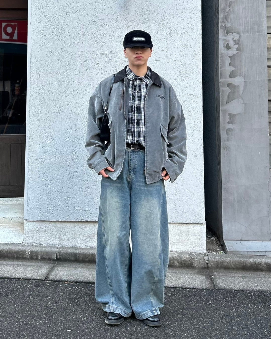 【即納】バイカラーショートブルゾン AS0066