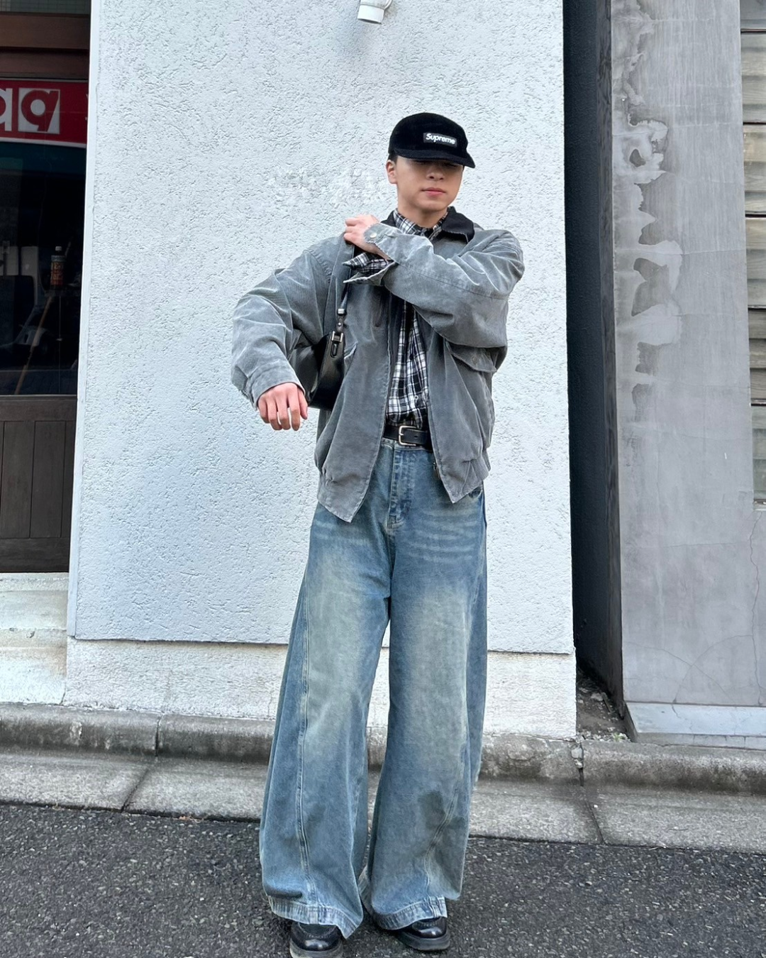 【即納】バイカラーショートブルゾン AS0066