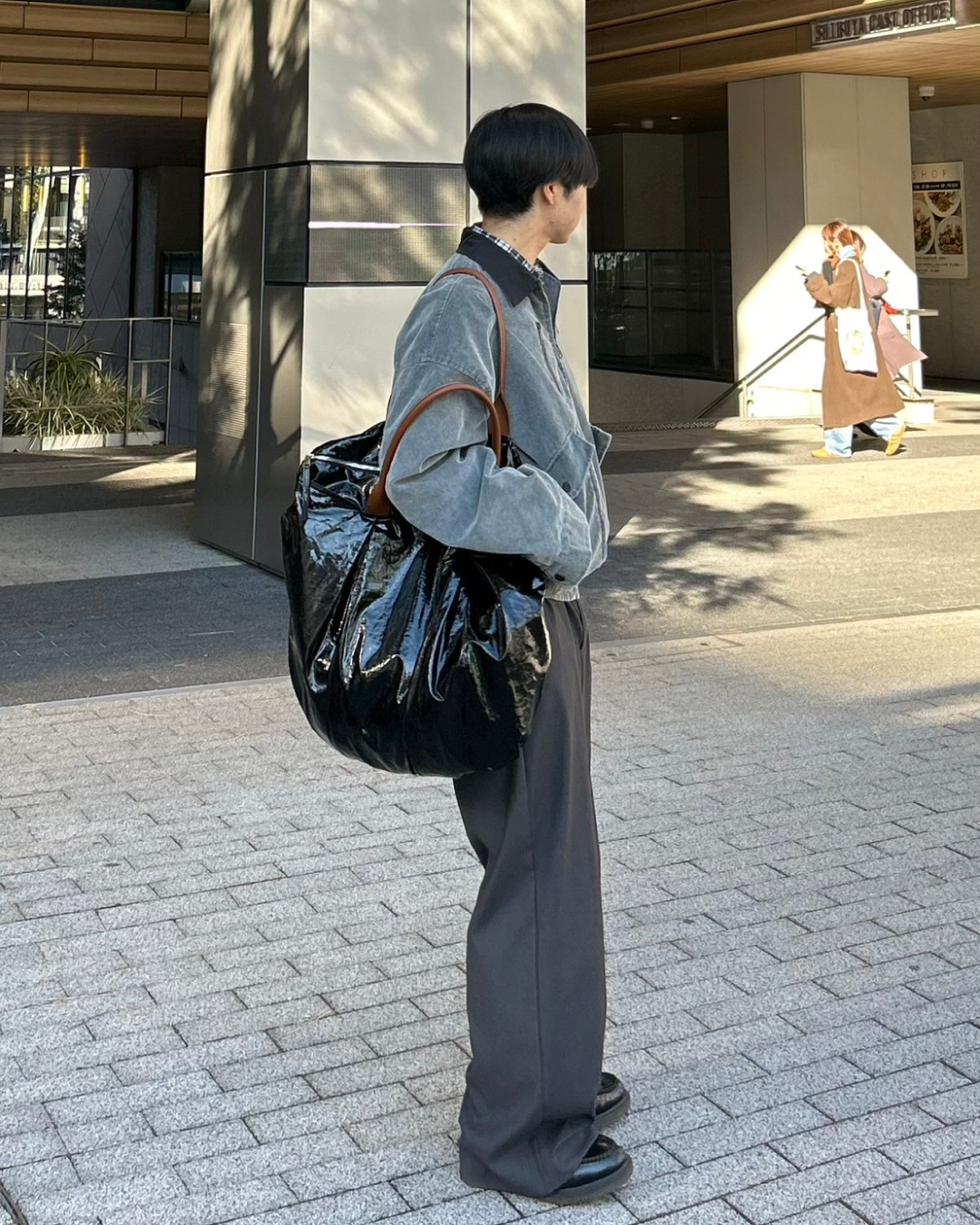 【即納】バイカラーショートブルゾン AS0066