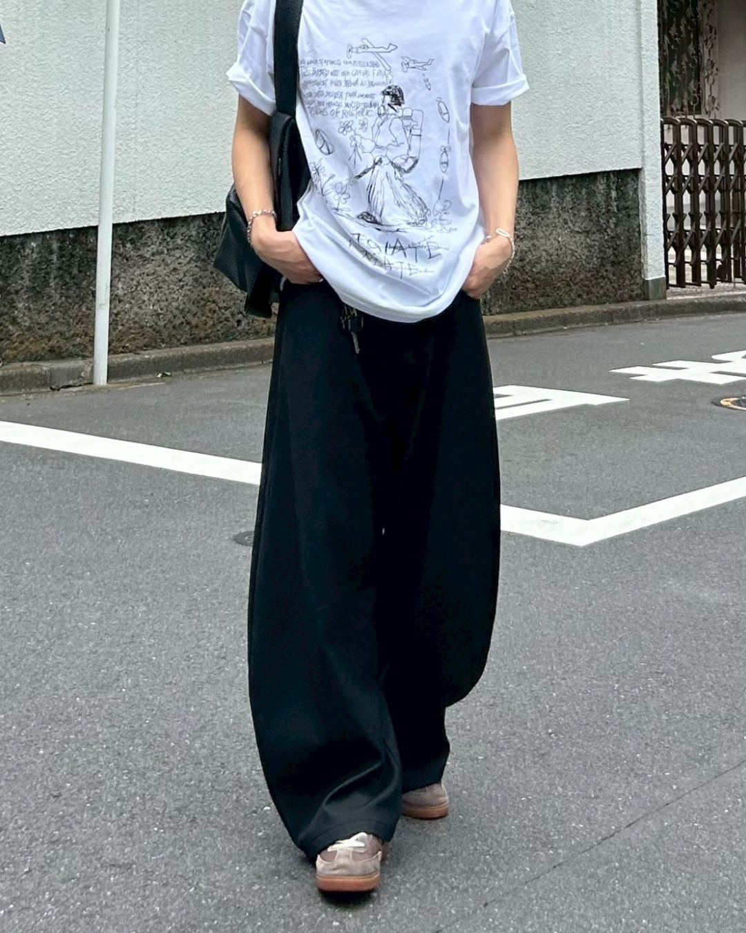 【即納】ワイドレッグカジュアルパンツ AS0070