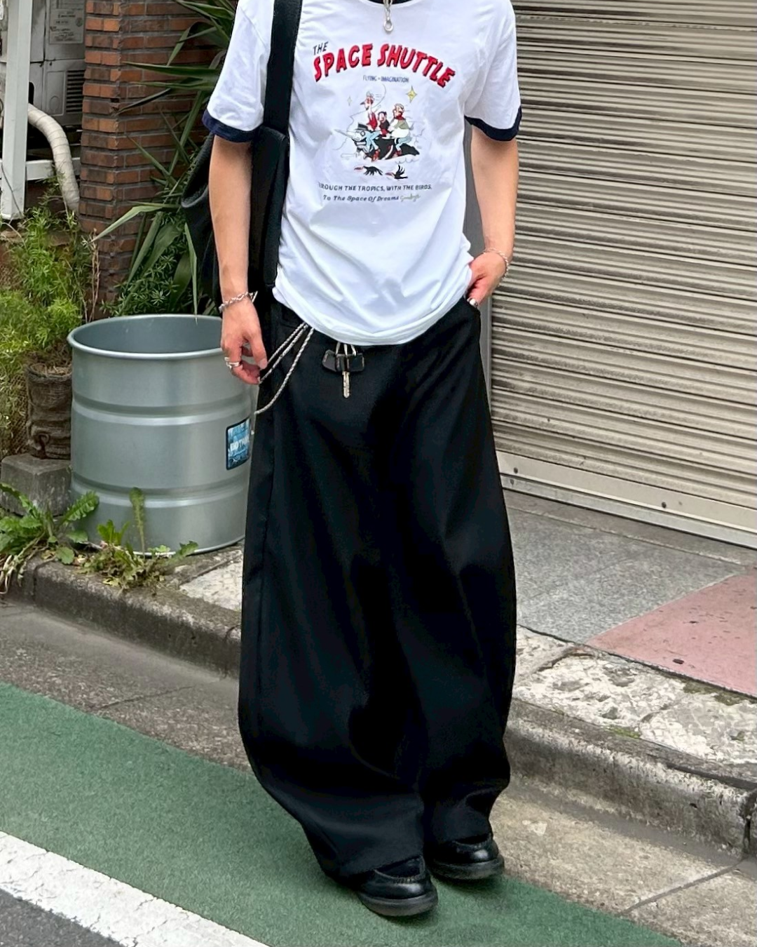 ロゴプリントリンガーTシャツ AS0102