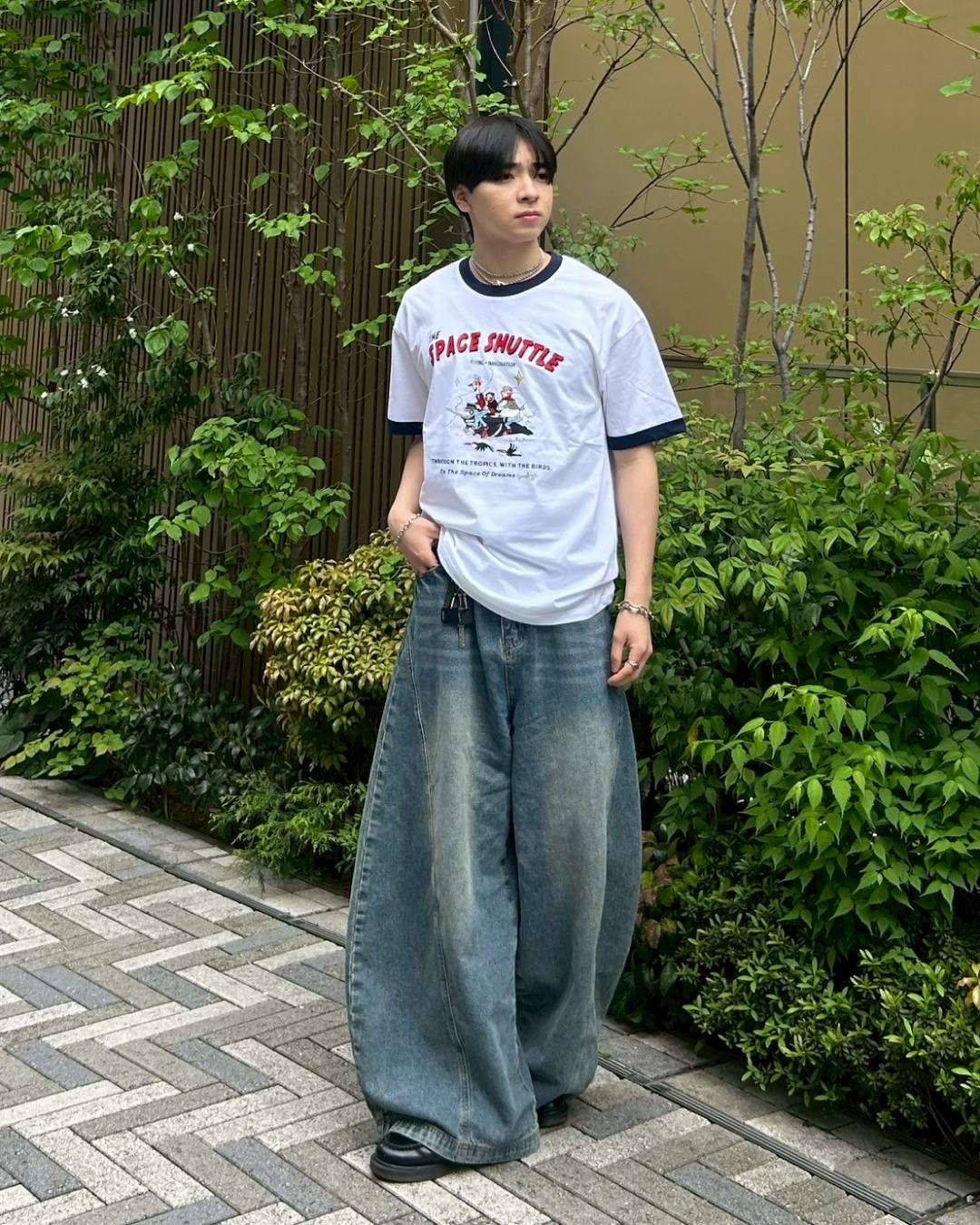 【即納】ロゴプリントリンガーTシャツ AS0102