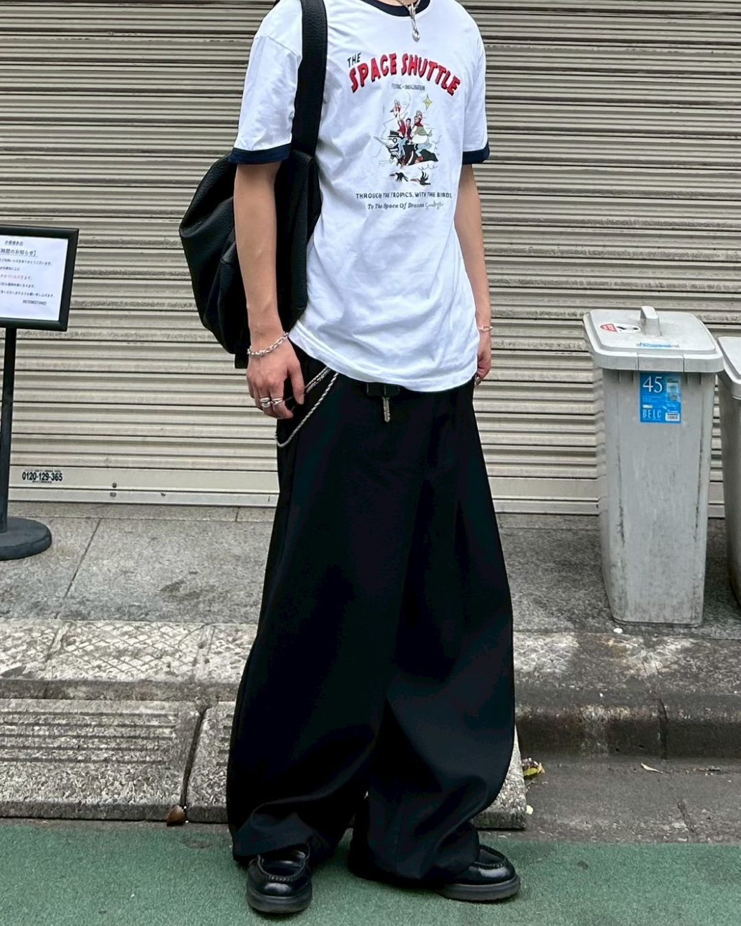 ロゴプリントリンガーTシャツ AS0102