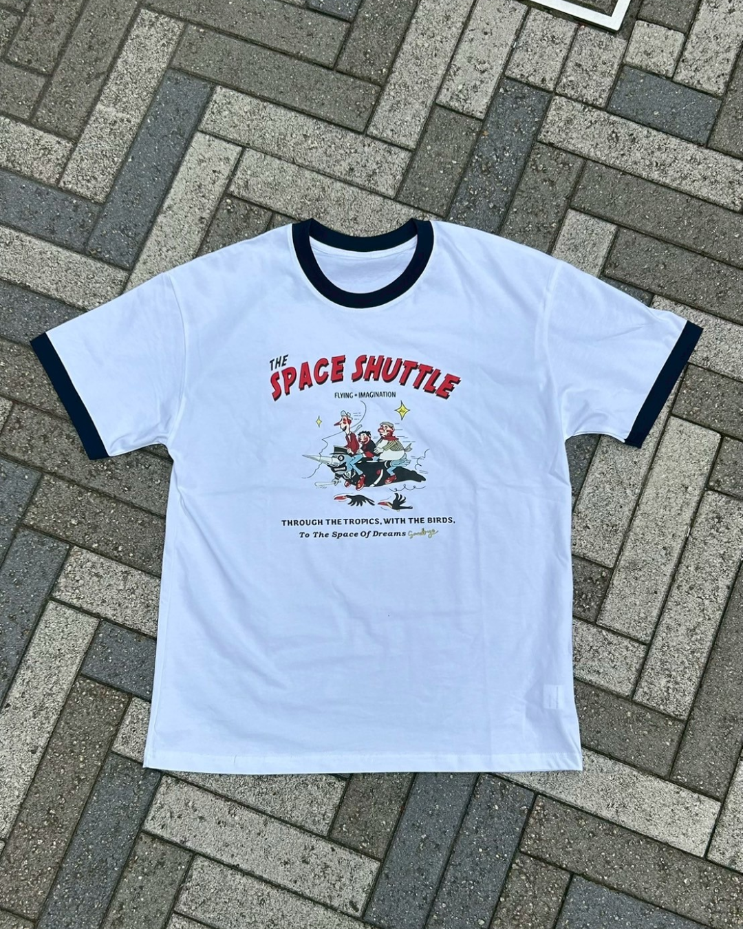 【即納】ロゴプリントリンガーTシャツ AS0102