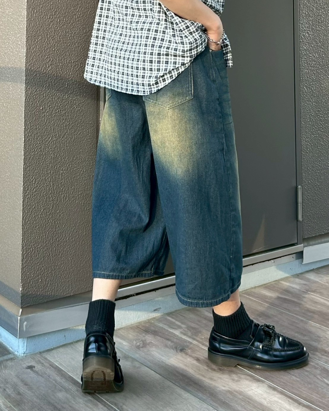 レトロダメージバギーショーツ AS0090