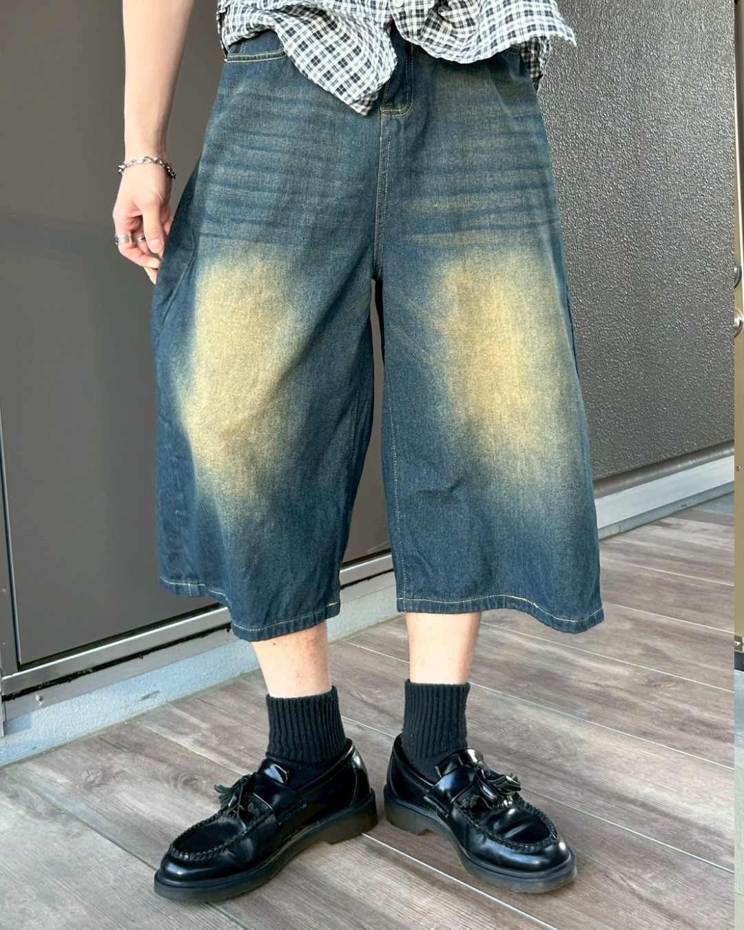 レトロダメージバギーショーツ AS0090