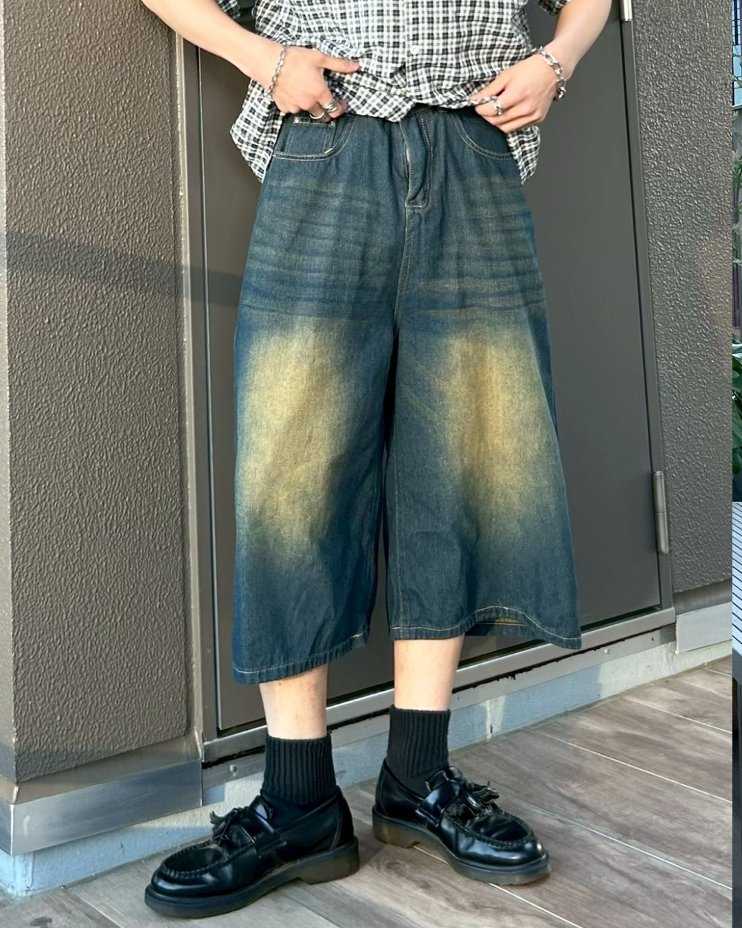 レトロダメージバギーショーツ AS0090