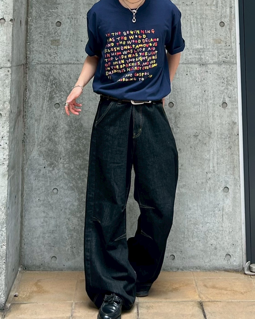レタリングカラープリントTシャツ AS0185