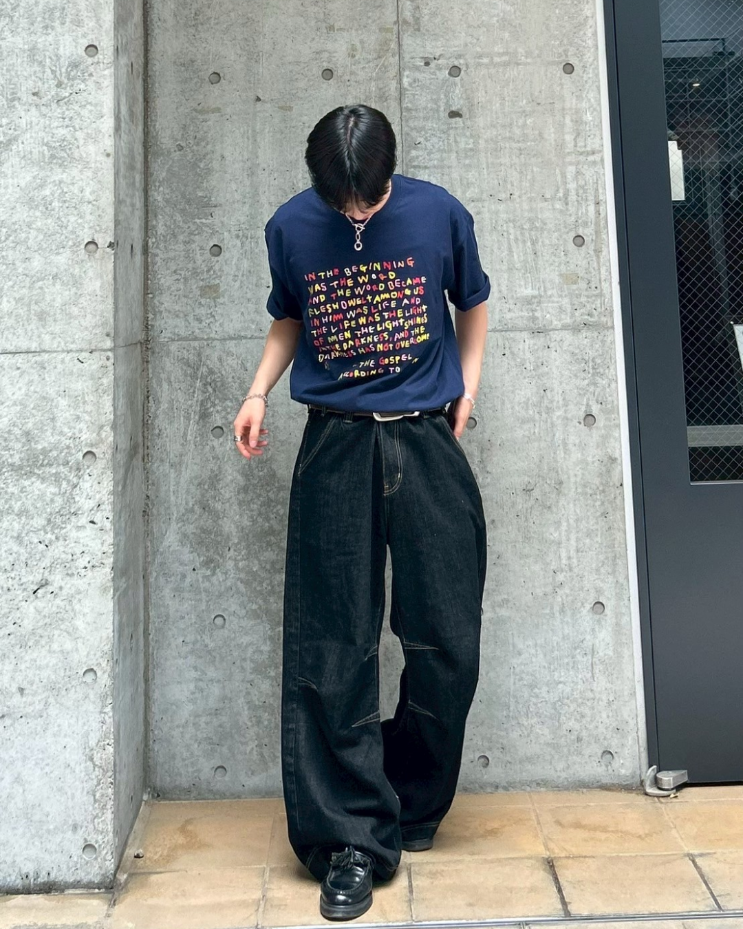レタリングカラープリントTシャツ AS0185