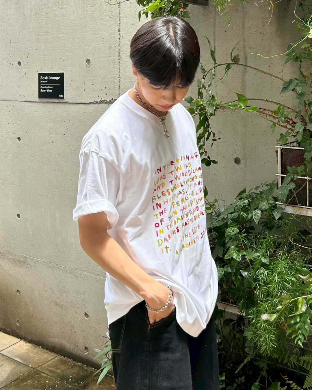 レタリングカラープリントTシャツ AS0185