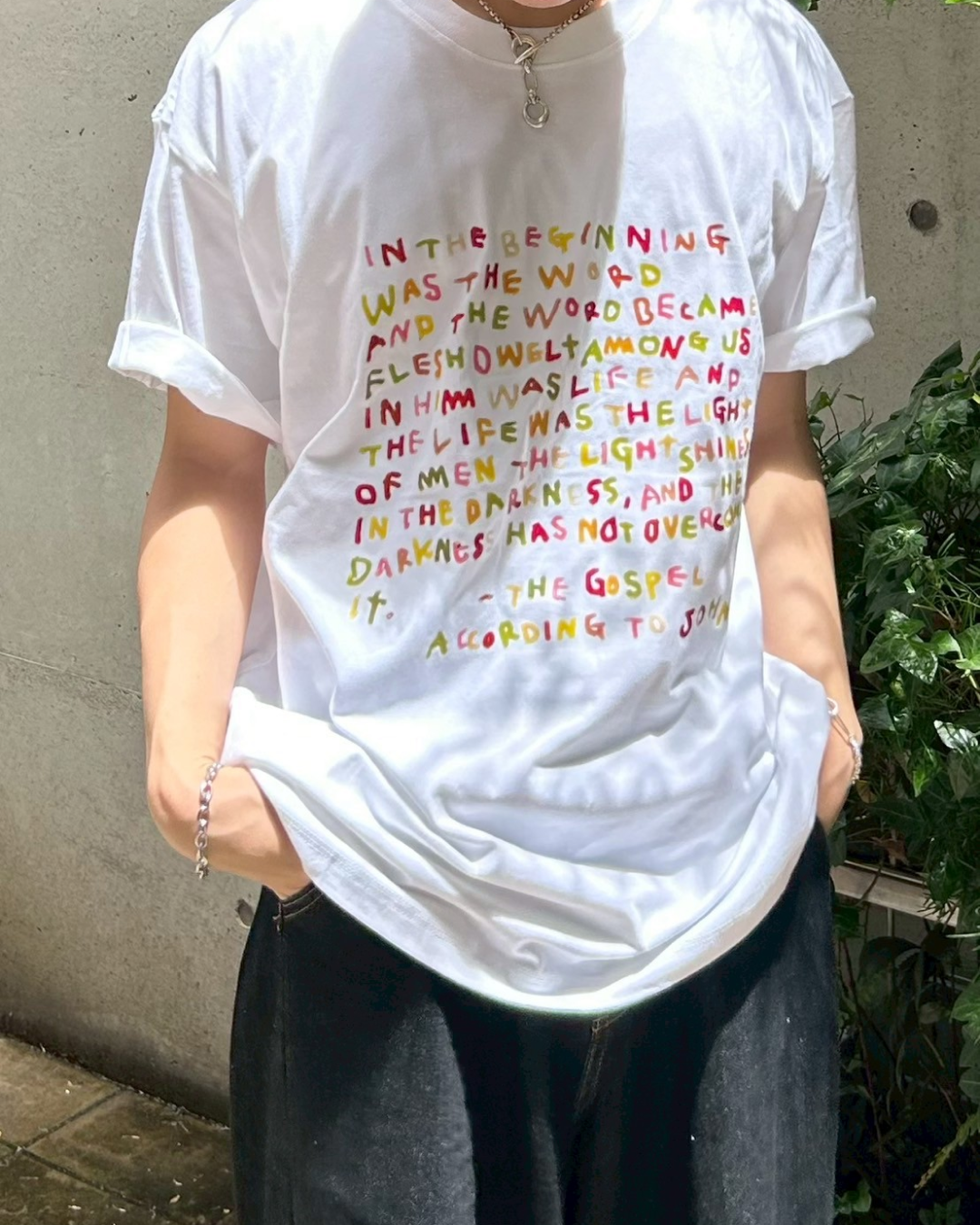 レタリングカラープリントTシャツ AS0185