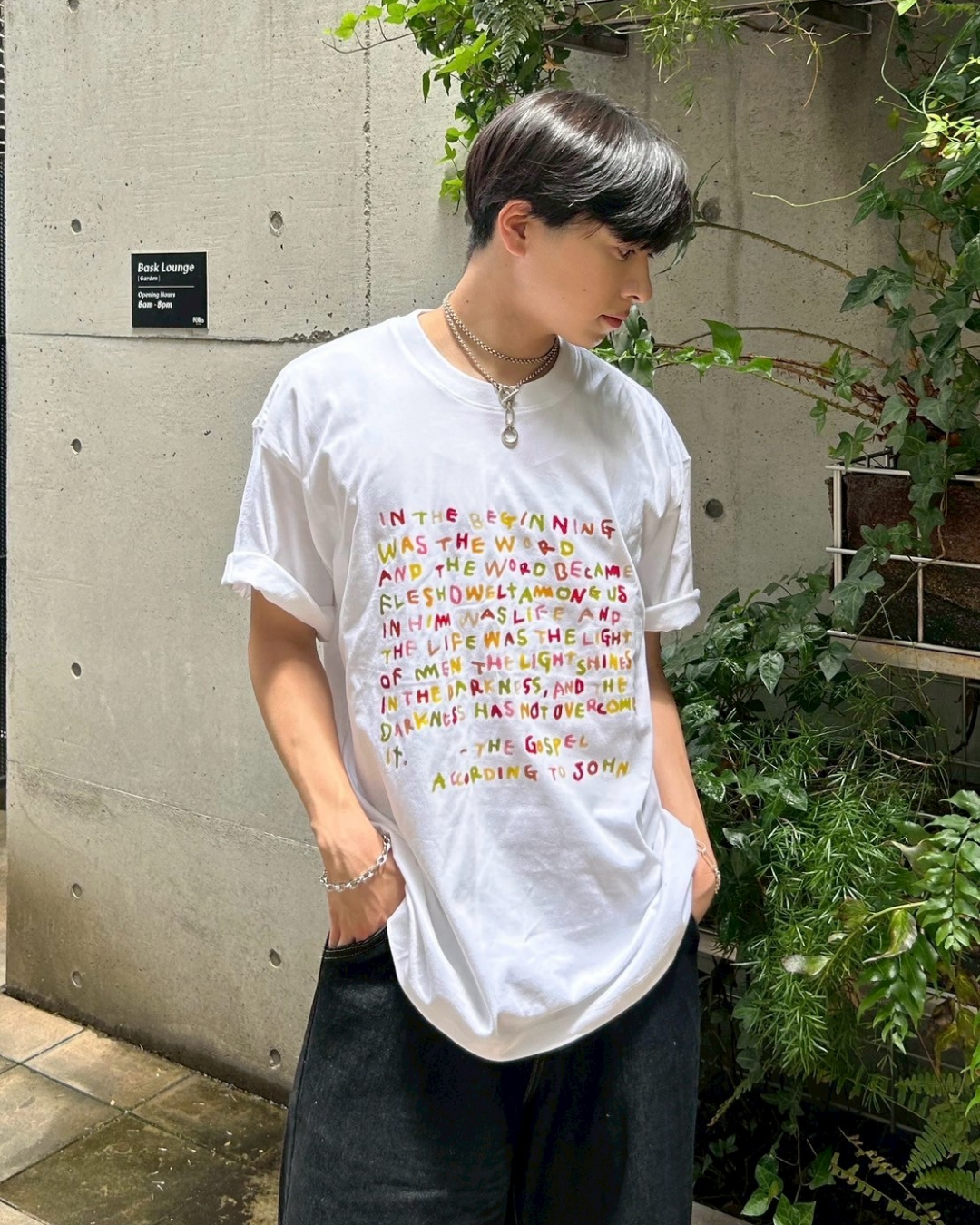 レタリングカラープリントTシャツ AS0185