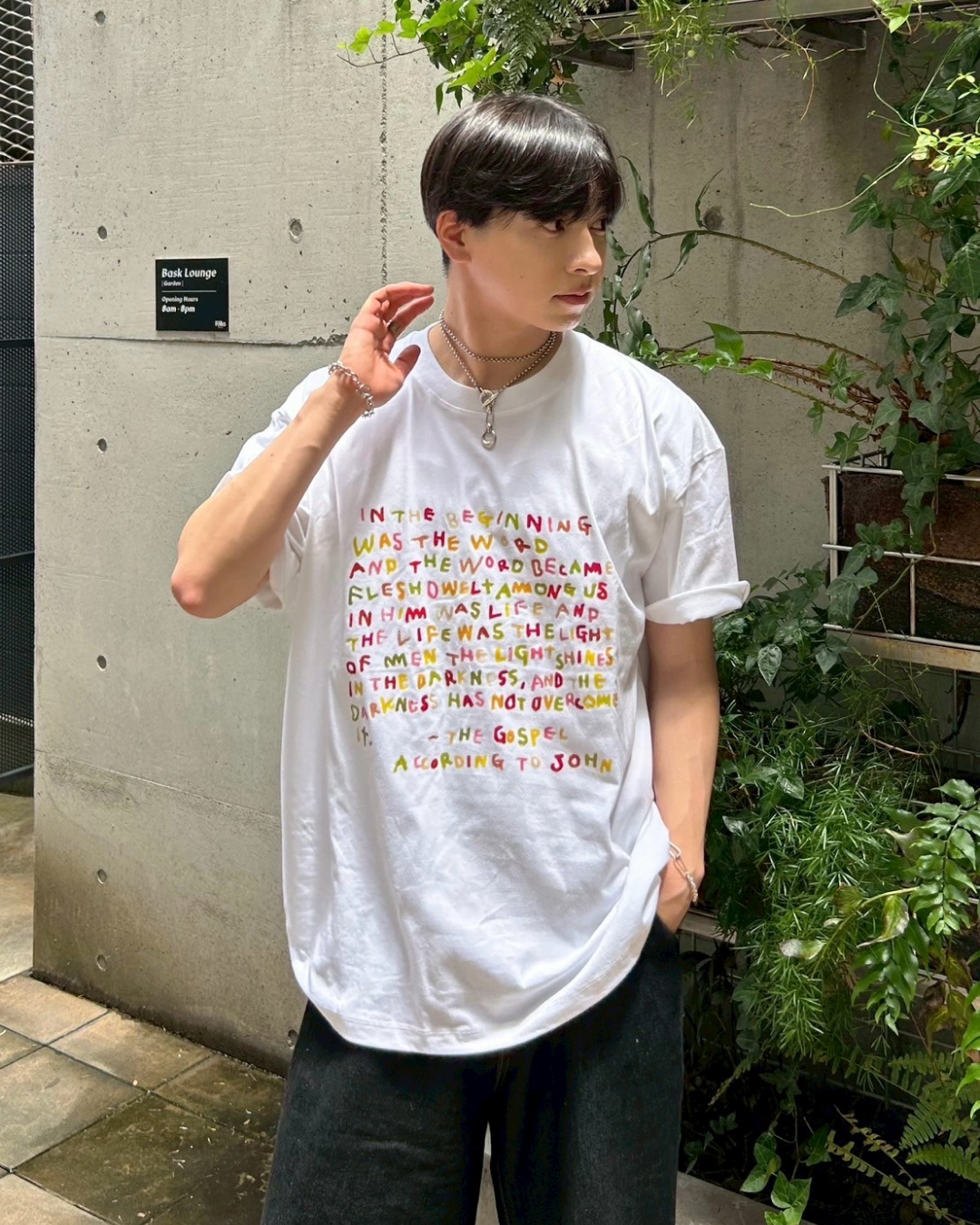 レタリングカラープリントTシャツ AS0185