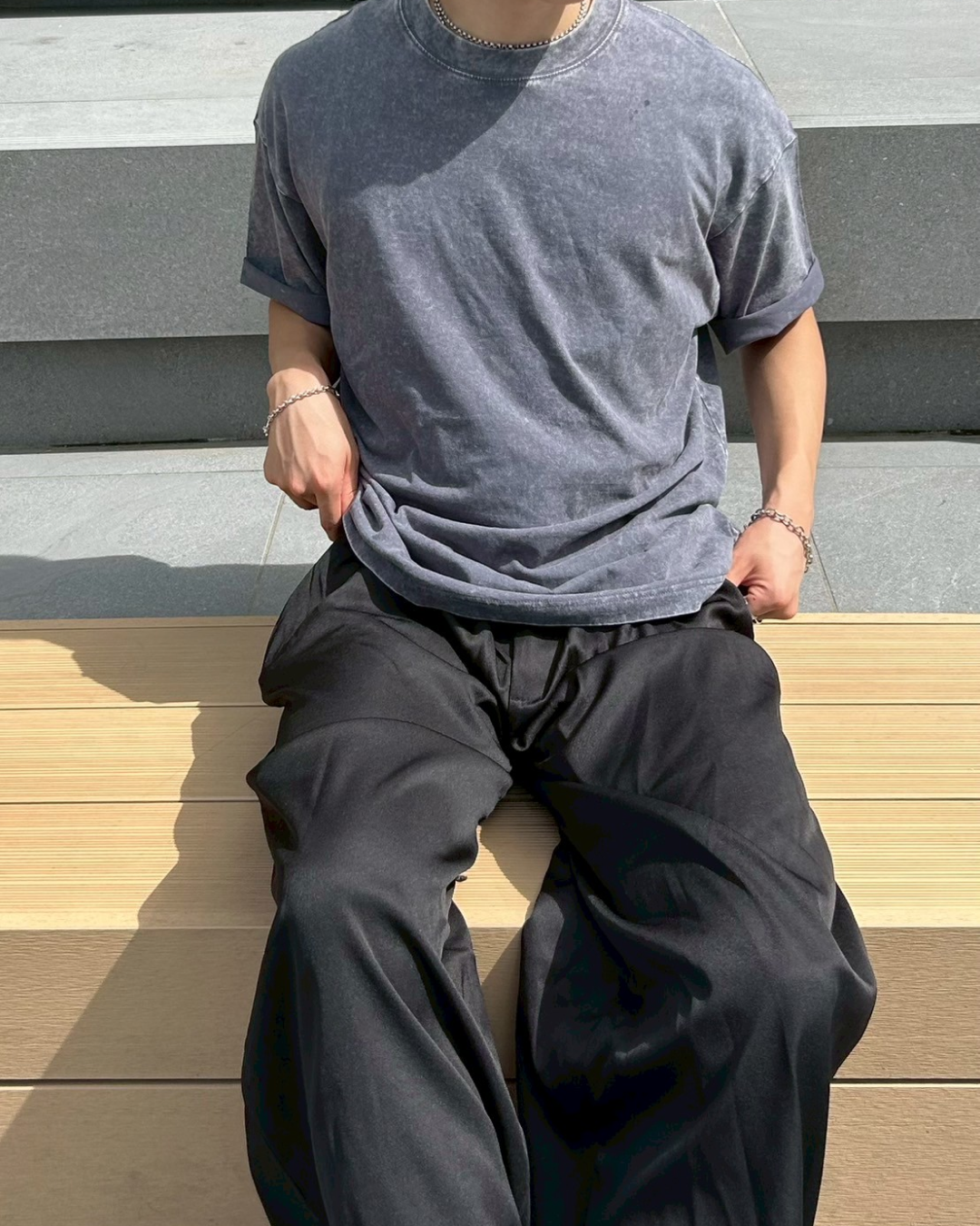 ピグメントTシャツ AS0229