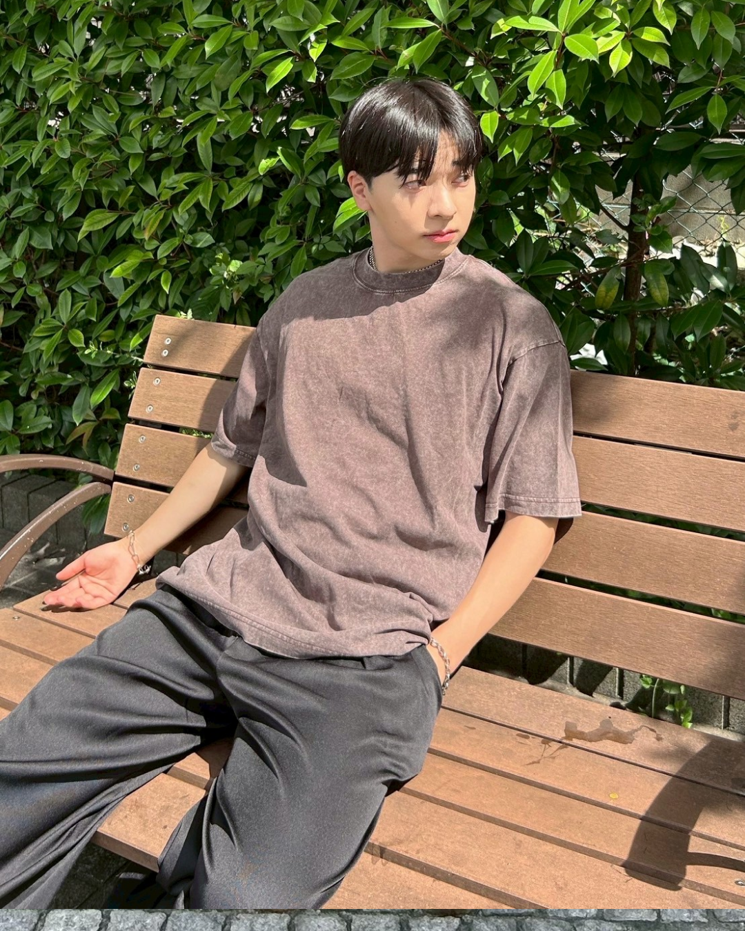 ピグメントTシャツ AS0229