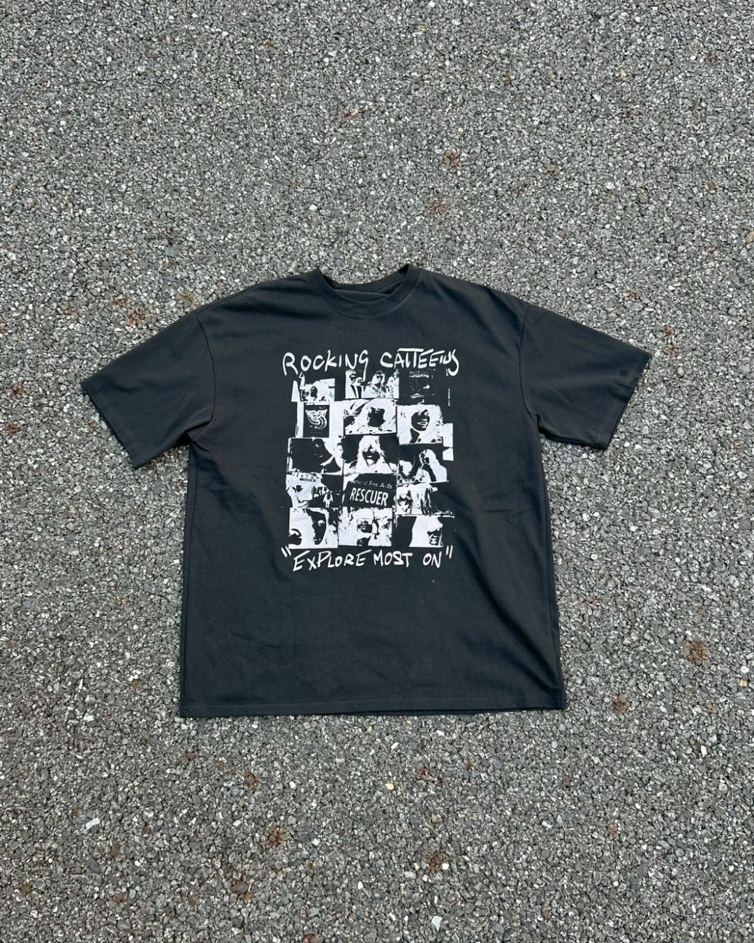 ロックバンドプリントTシャツ AS0196