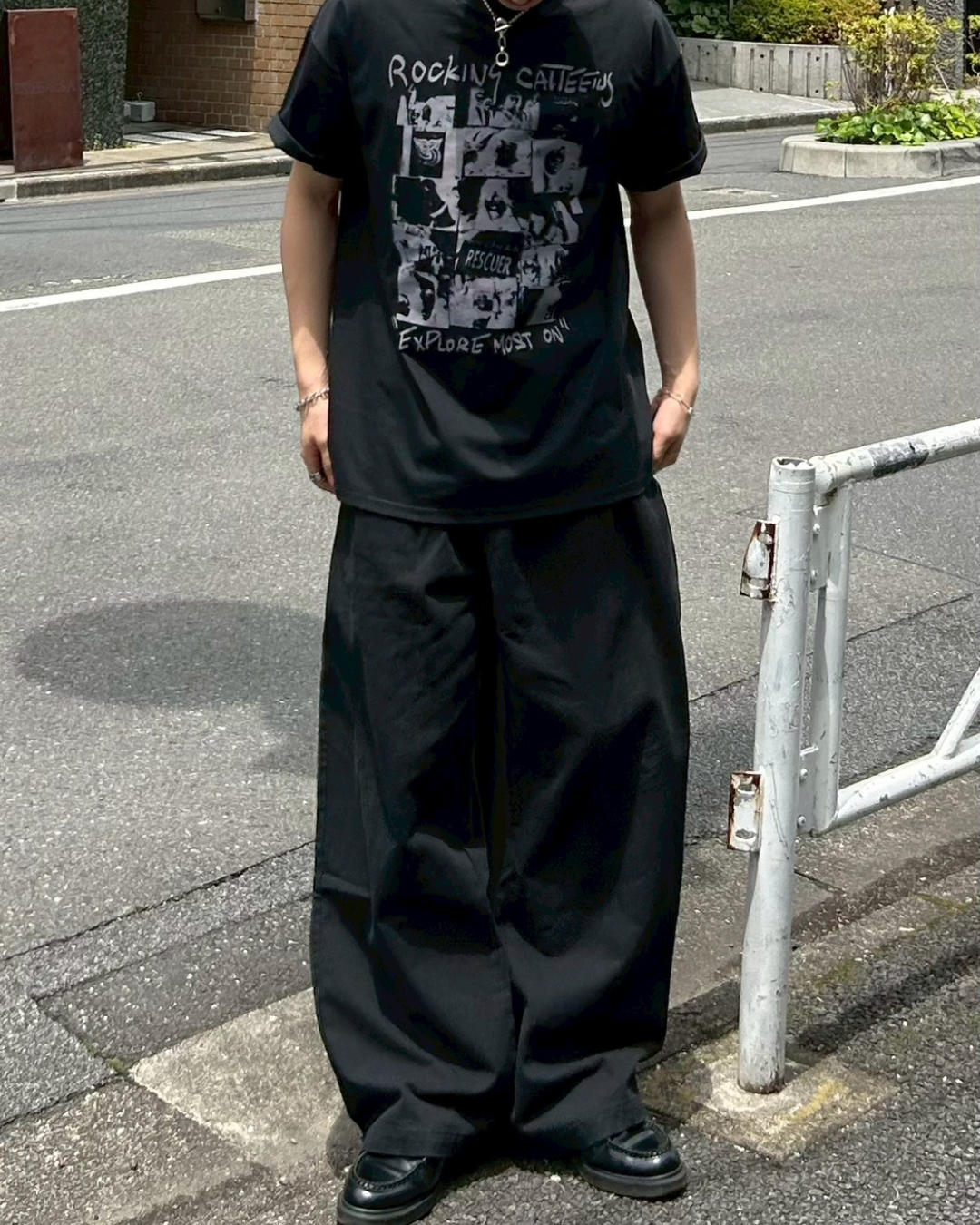 ロックバンドプリントTシャツ AS0196