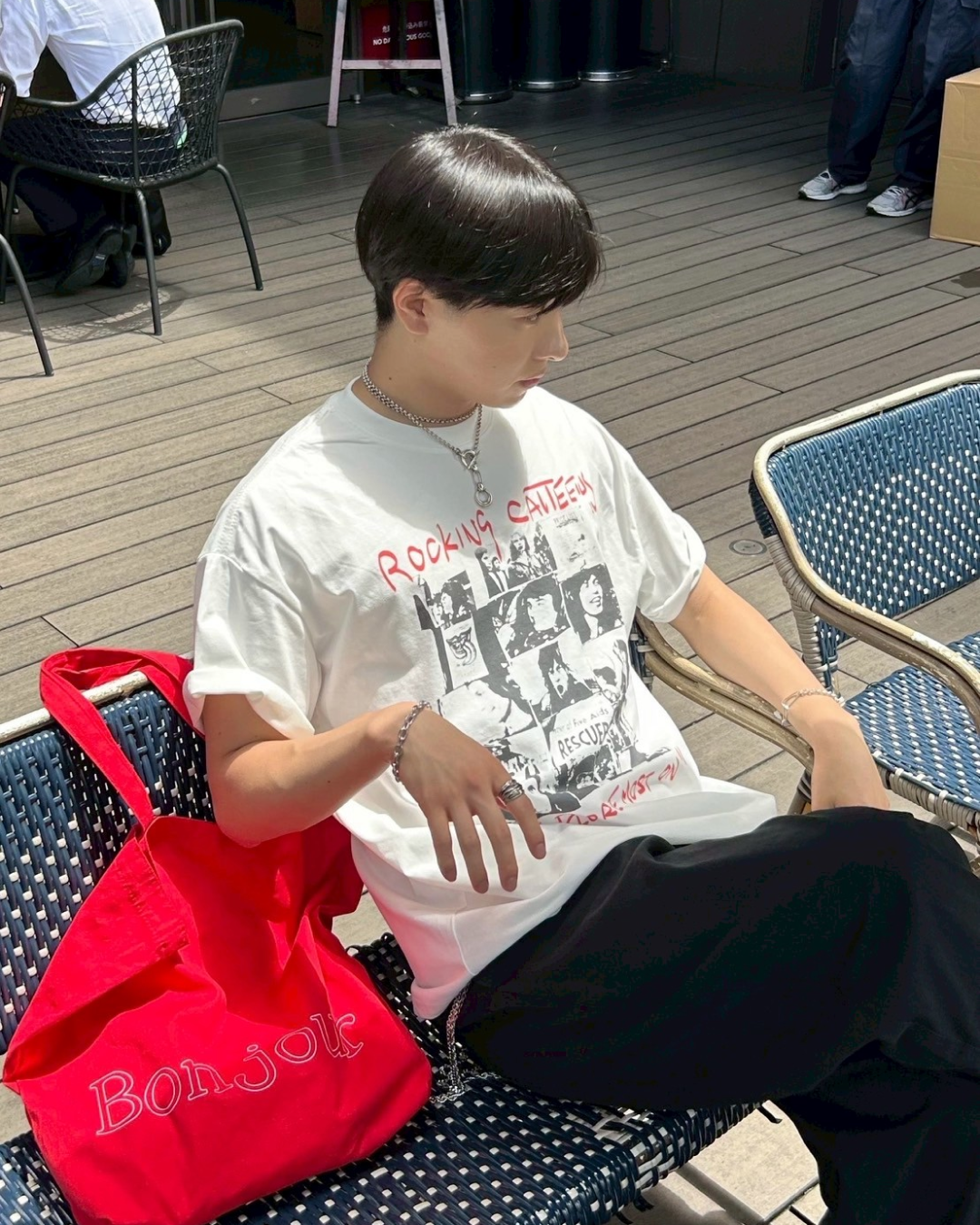 ロックバンドプリントTシャツ AS0196