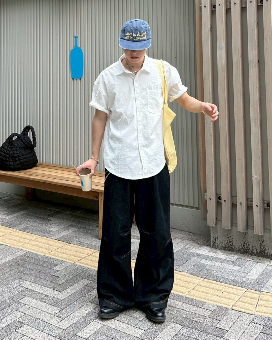 オーバーサイズホワイトレギュラーカラーシャツ AS0197