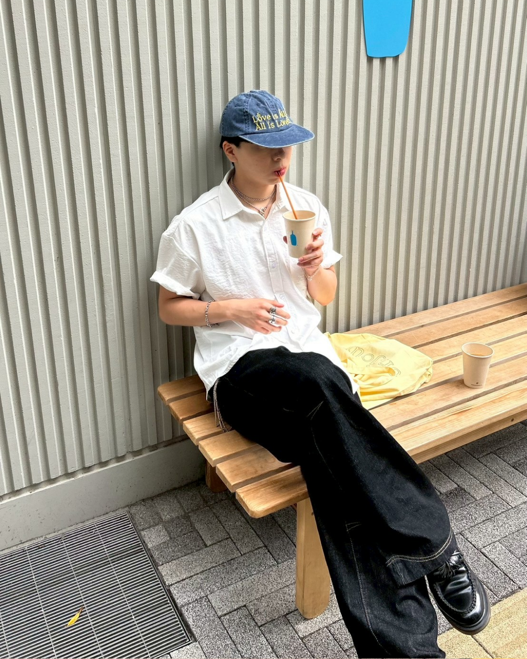 オーバーサイズホワイトレギュラーカラーシャツ AS0197