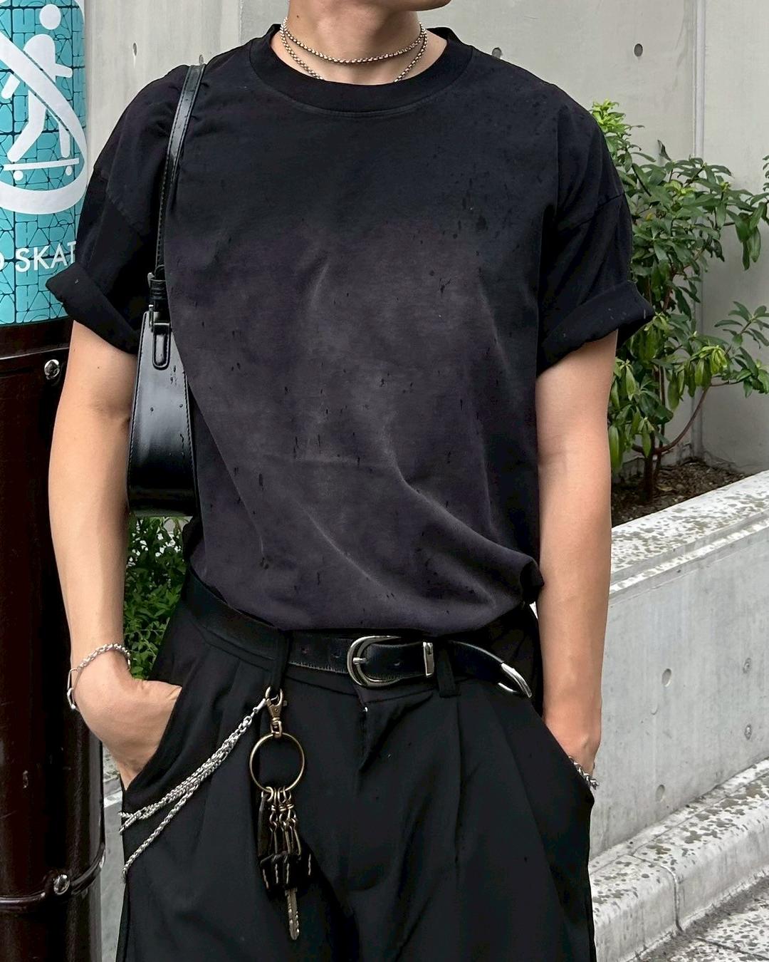スクエアスプレープリントTシャツ AS0215