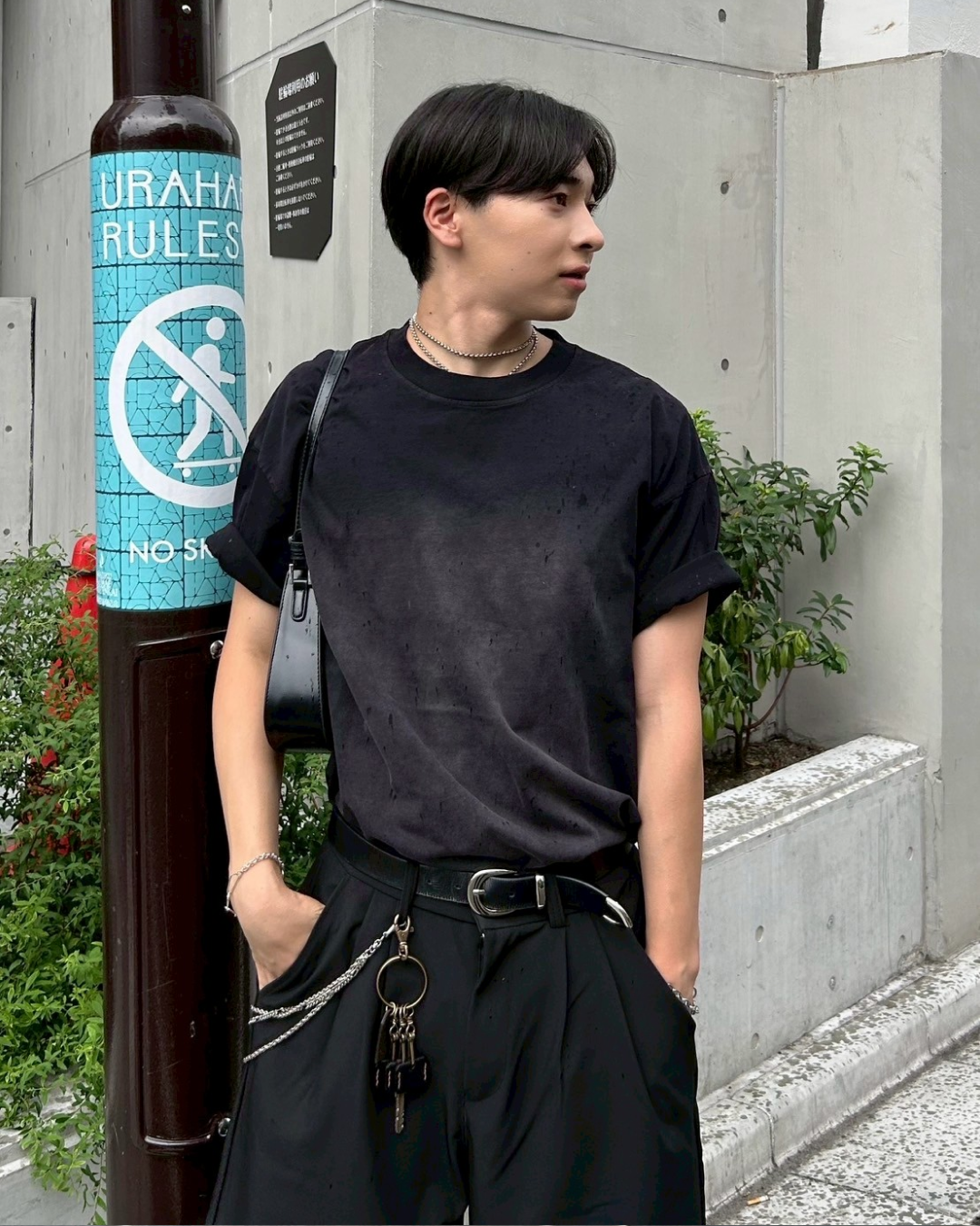 スクエアスプレープリントTシャツ AS0215