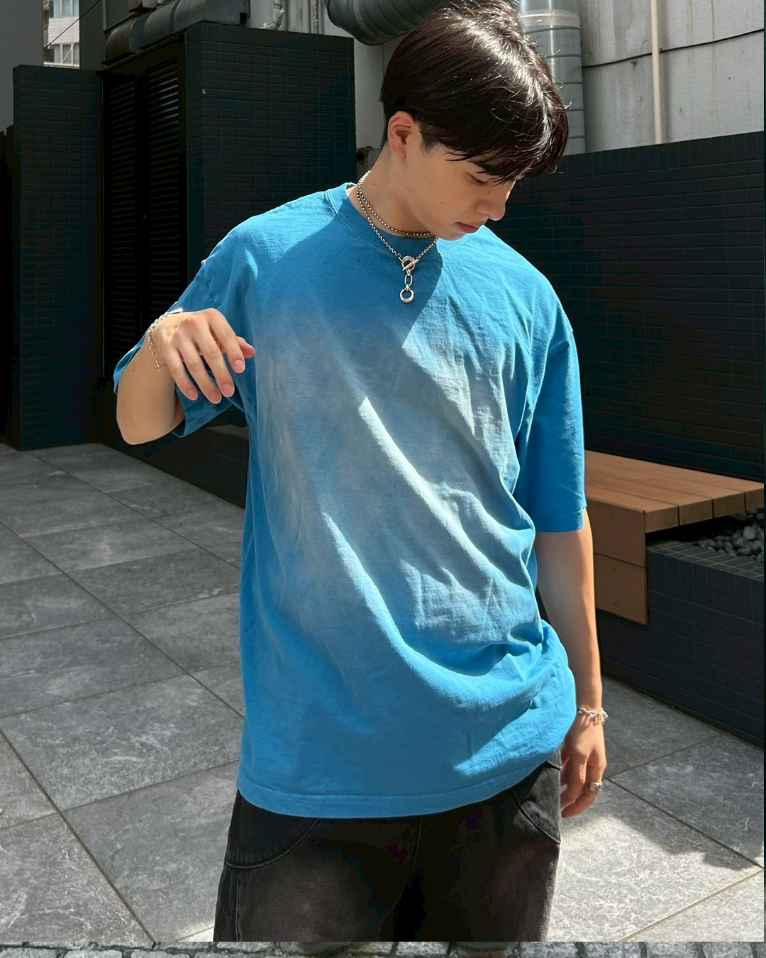 スクエアスプレープリントTシャツ AS0215