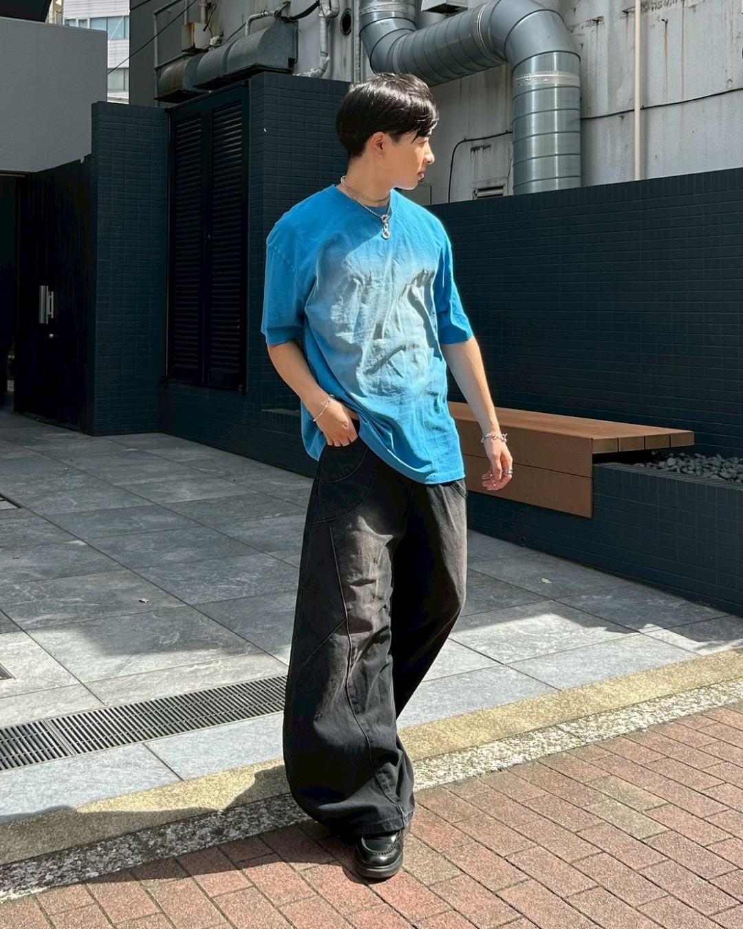 スクエアスプレープリントTシャツ AS0215