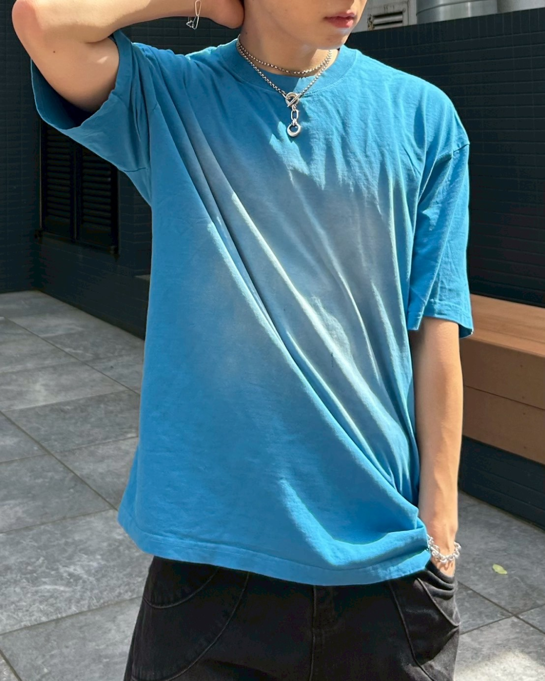 スクエアスプレープリントTシャツ AS0215