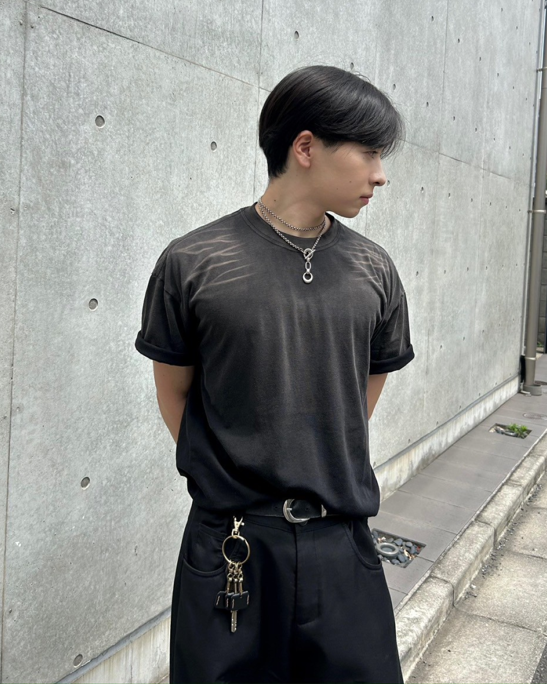 グラデーションピグメントTシャツ AS0230