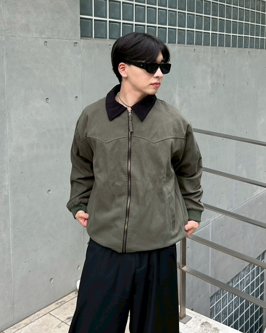 【即納】バイカラーワークジャケット AS0264