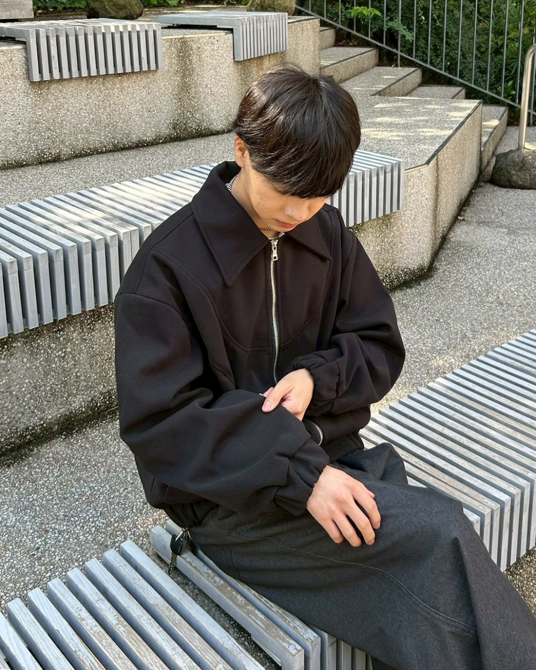 ウールブレンドブルゾン AS0310