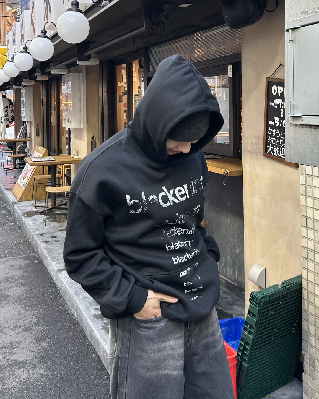 blackeningロゴパーカー AS0350