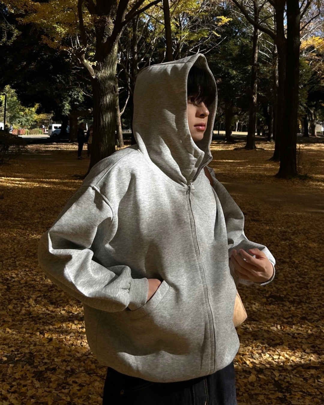 スタンドネックショートパーカー AS0353