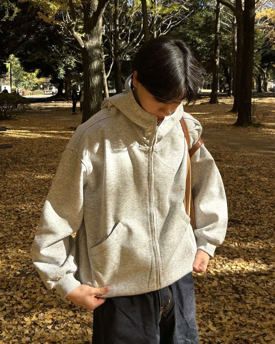 スタンドネックショートパーカー AS0353